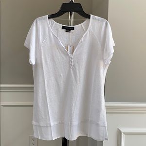 Sanctuary White Linen Short Sleeve Top NWT Size XS